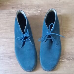 Mens navy blue desert boots
